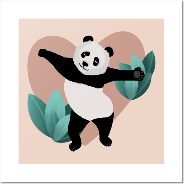 Happy panda Wall Art by Red Zebra